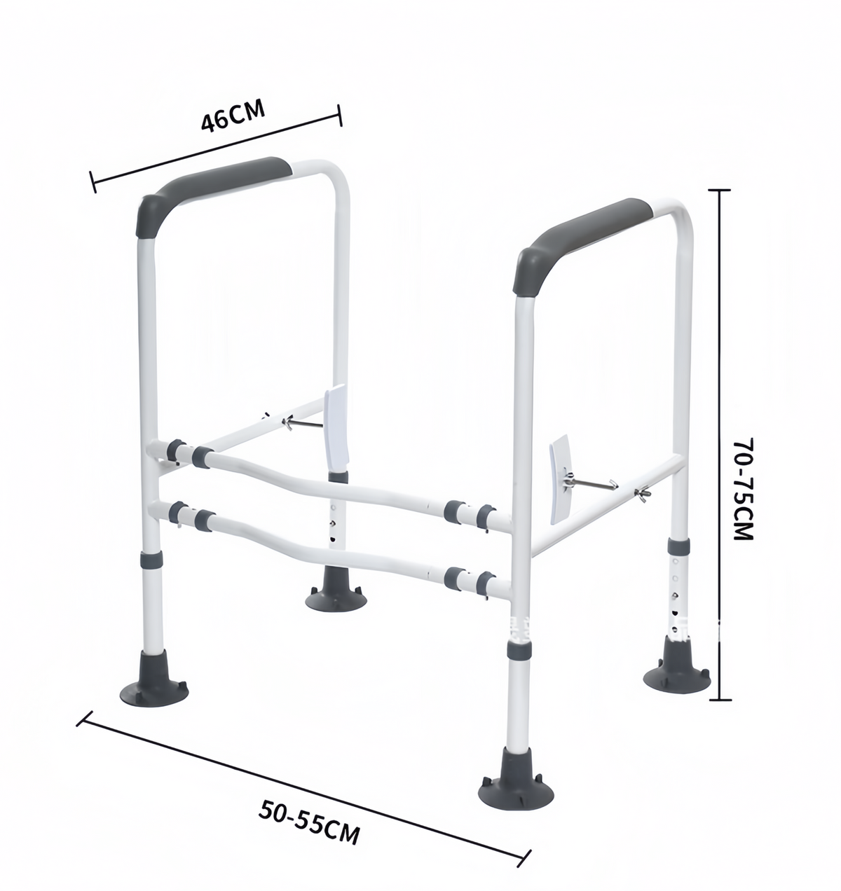 Toilet Safety Frame & Rail – Adjustable Bathroom Support Stand, Non-Slip Handrails