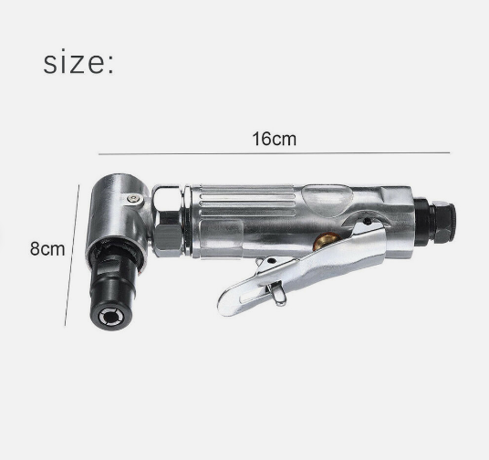 90 Degree Angle Air Die Grinder 1/4" Mini Pneumatic Polishing Carving Discs Set