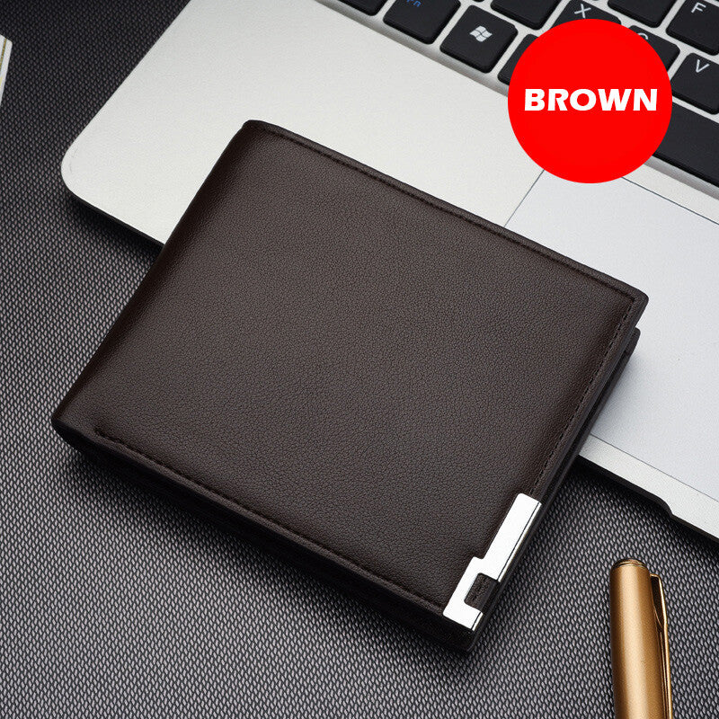 Mens PU Leather Wallet Coin Purse Wallet Multiple Card Slots