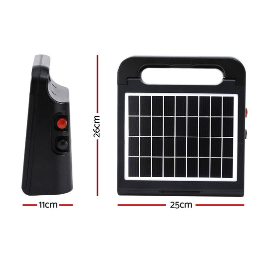 Giantz 5km Electric Fence Energiser Solar Energizer Charger Farm Animal 0.15J