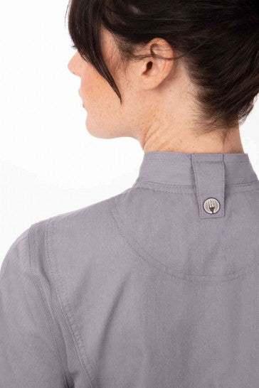 Springfield Women's Grey Zipper XXL Chef Jacket by Chef Works