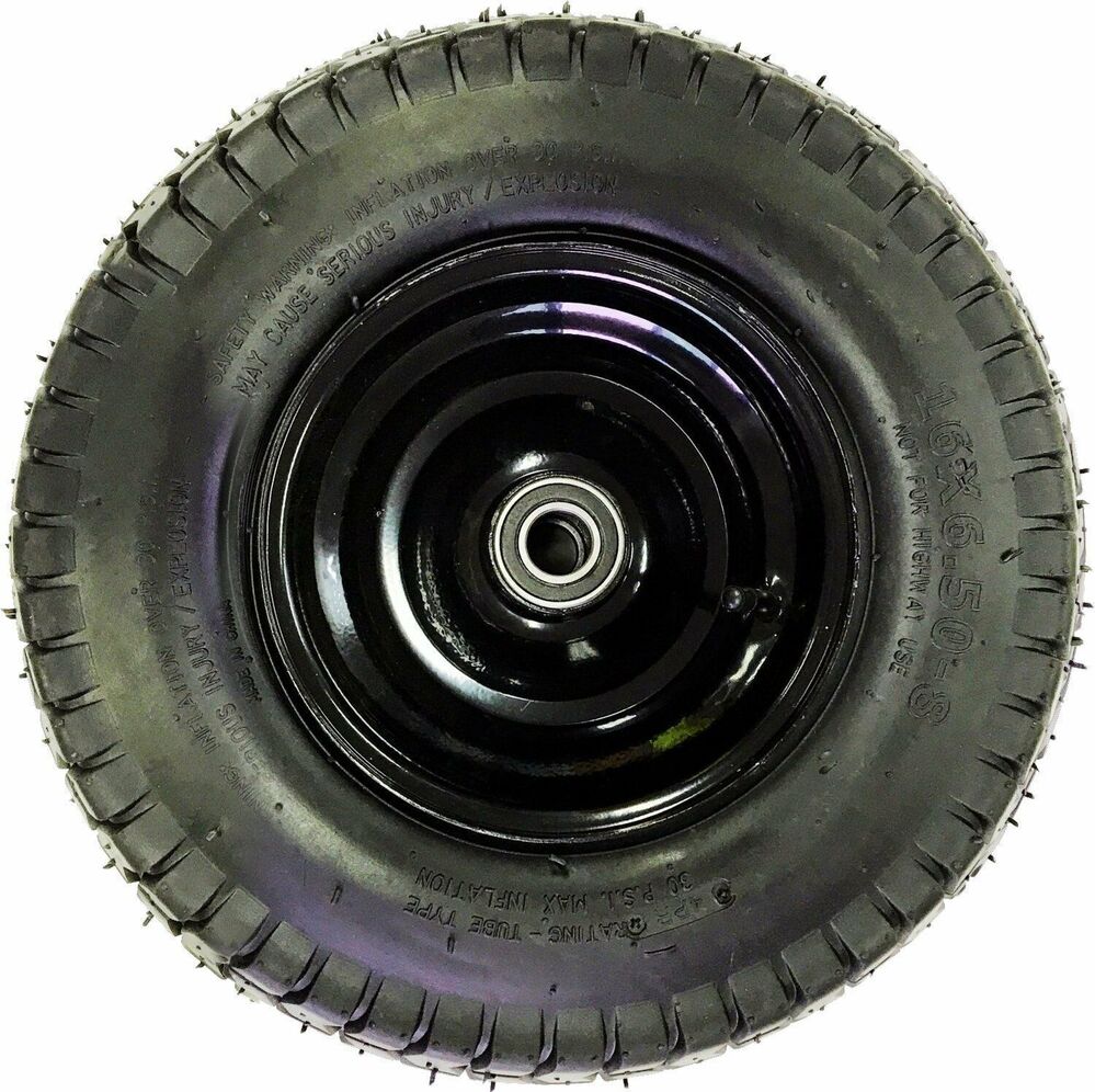 Pneumatic 16 Inch Wide Wheel Rubber Wheelbarrow Steel Wheel 16x6.50-8