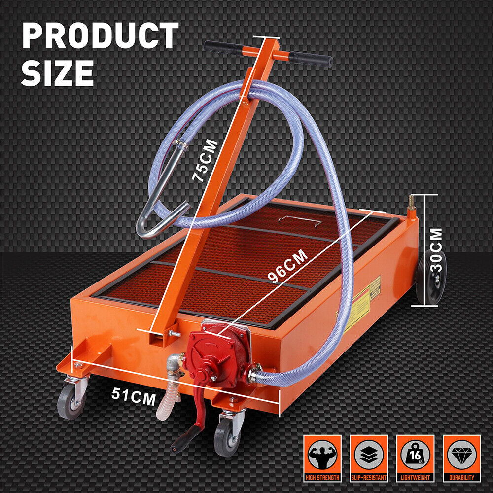 HORUSDY 76L Low Profile Waste Oil Drainer Mobile Workshop Pump Vehicle 4WD Truck