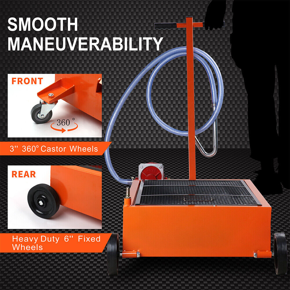 HORUSDY 76L Low Profile Waste Oil Drainer Mobile Workshop Pump Vehicle 4WD Truck