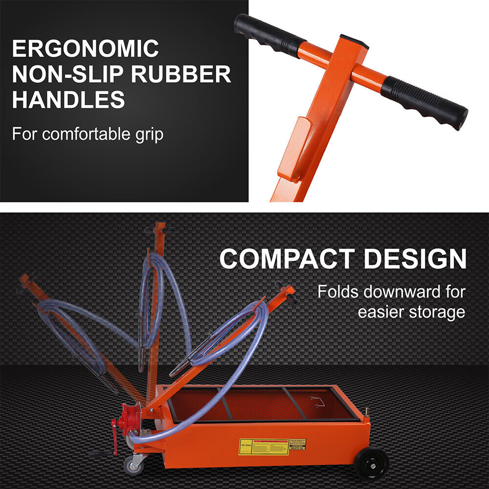 HORUSDY 76L Low Profile Waste Oil Drainer Mobile Workshop Pump Vehicle 4WD Truck