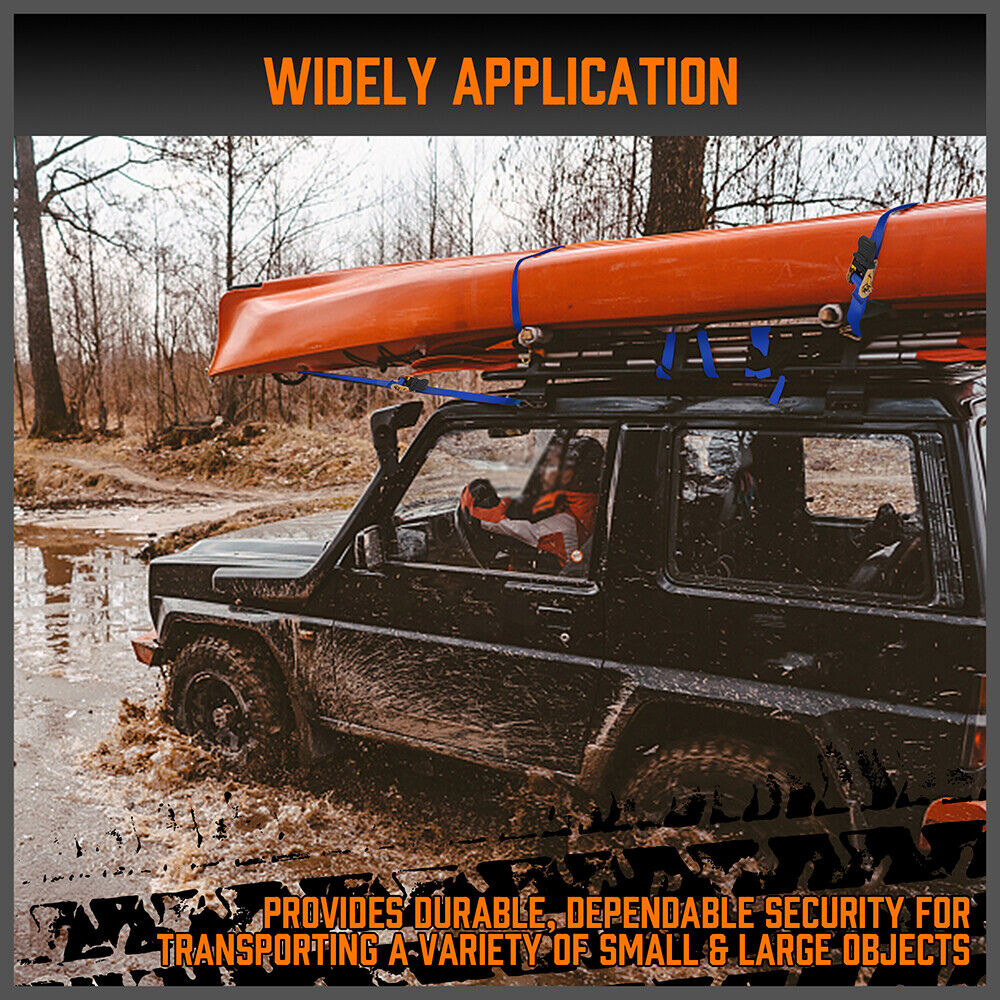 10Pcs Ratchet Tie Down Straps 997KG 4.5M Trucks Trailer Strap Stainless Steel