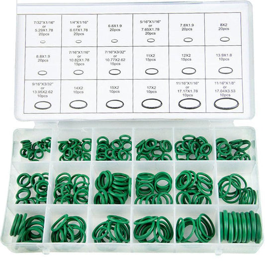 270 Pcs Air Conditioning O Ring Assortment Kit Green Air Con 18 Sizes Oring Gas
