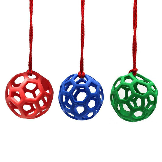 Hanging Hay Feeders Stable Feed Polo Feeding Balls Toy for Horses and Livestock - Red