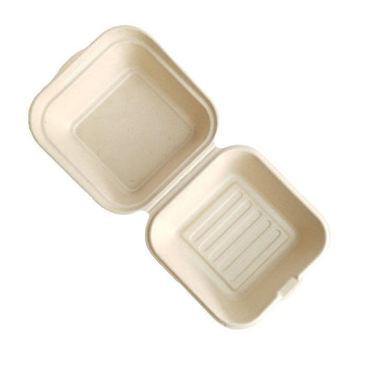 100X Disposable Eco-Friendly Bento Box Fruit Salad Hamburger Cake Packaging Box - Packing-Natural-4inches-100pcs