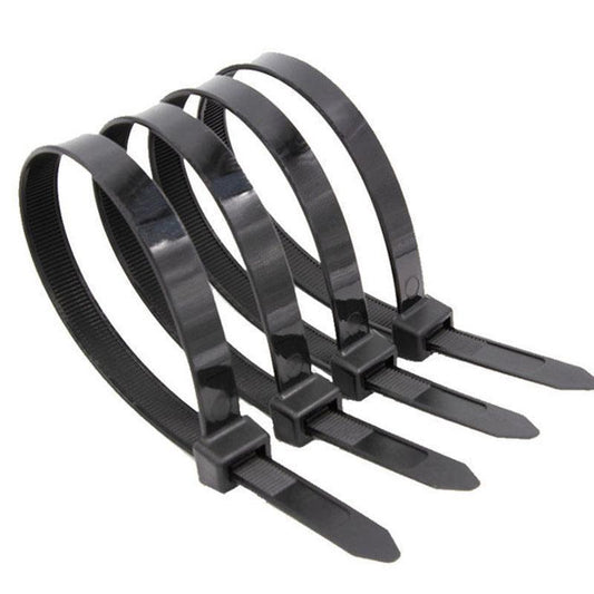 50X Cable Ties Zip Ties Nylon Uv Stabilised Black Cable Tie - 4.8*400mm