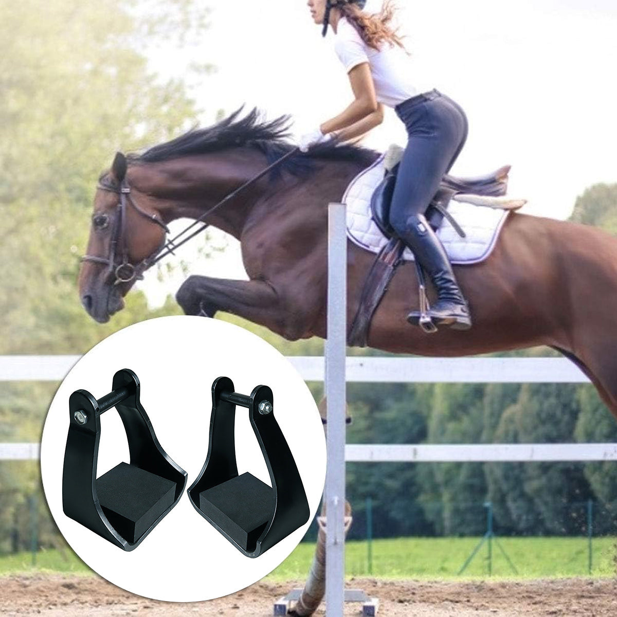 2pcs Plastic Stirrups Adjustable Horse Riding Equestrian Training Stable Riding