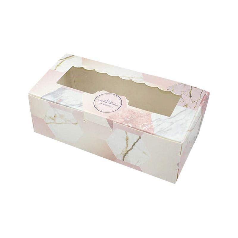 50PCS Set of 2 Premium Cake Packaging Boxes Clear Window Food Grade Cardboard - Circus-50pcs