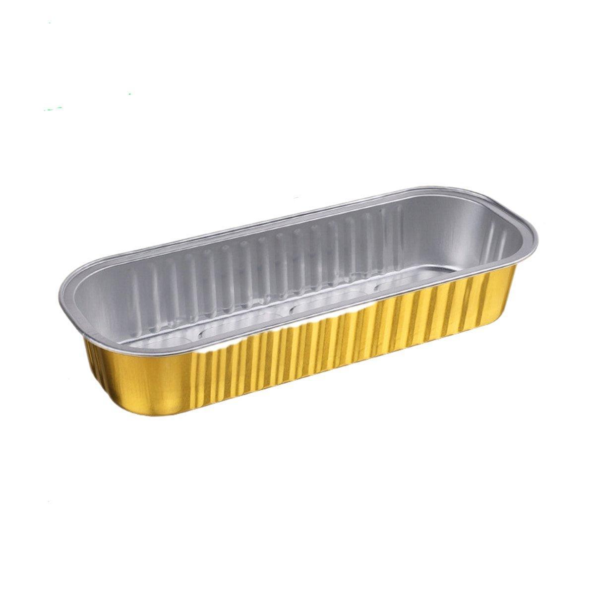 50 PCS Thickened Foil Box with Plastic Lid Rectangular Aluminum Foil - 1000ml