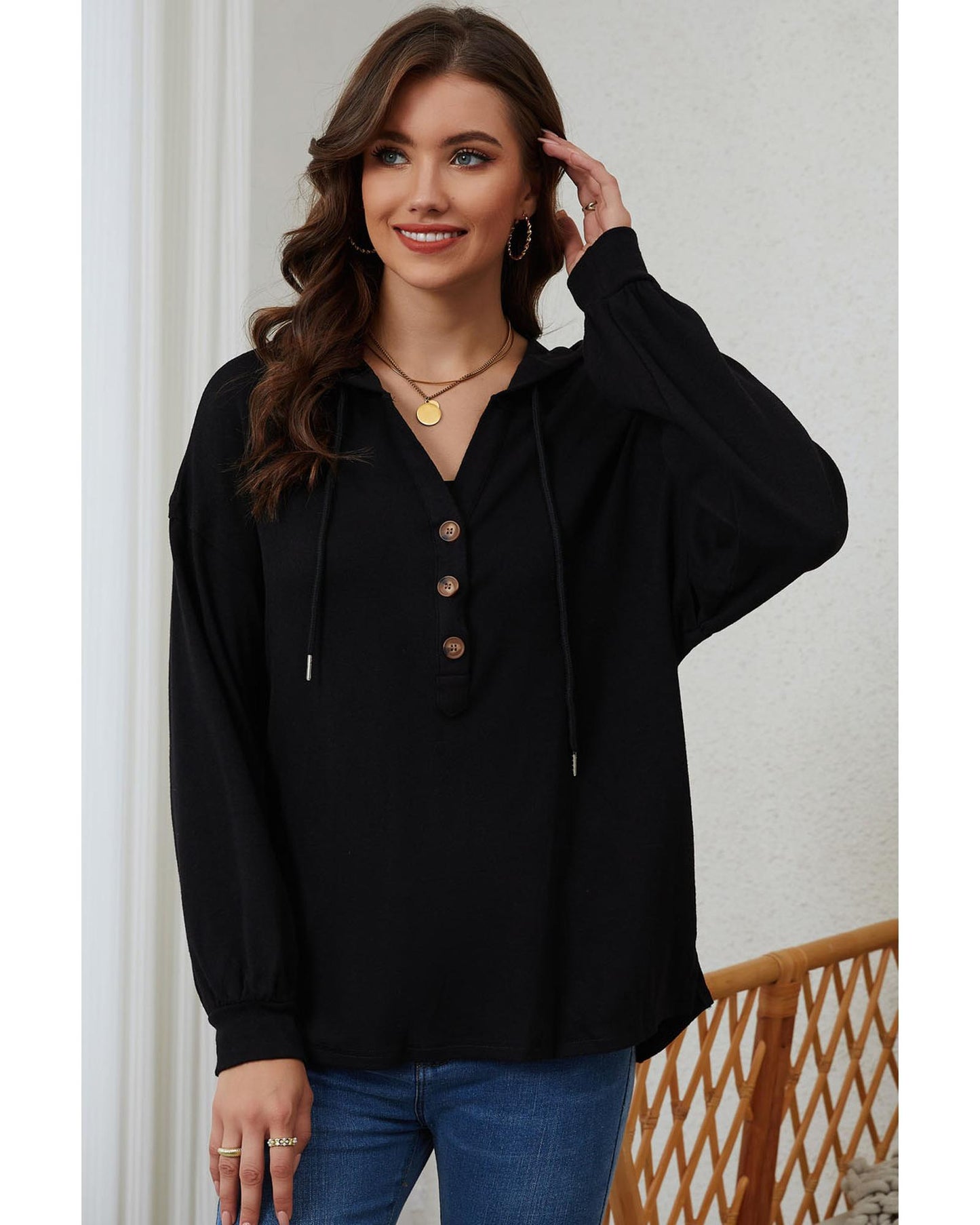 Azura Exchange High and Low Hem Hoodie - M
