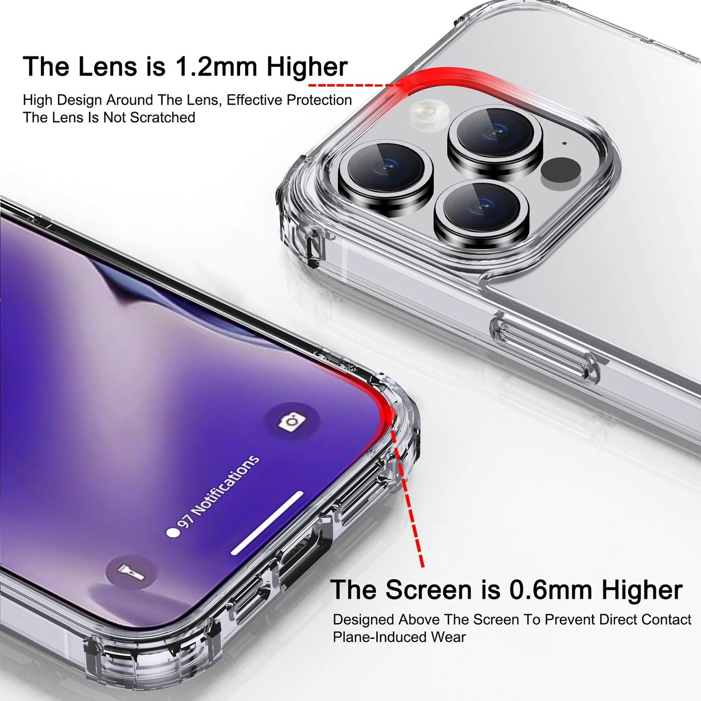 Crystal Clear Shockproof Phone Case for Iphone 15 by Ipaky