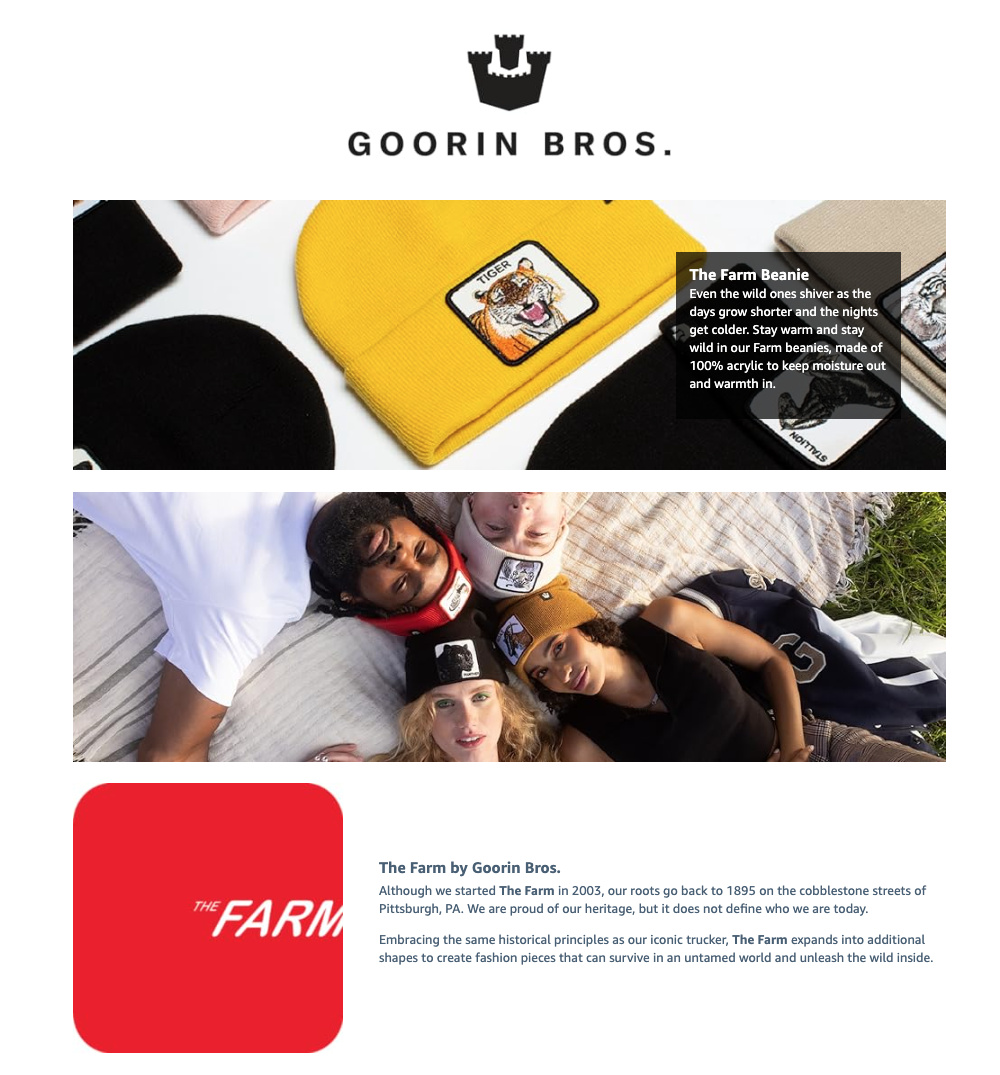 Goorin King Beanie Hat Hear Me Roar Warm Winter Ski Animal Series - Black