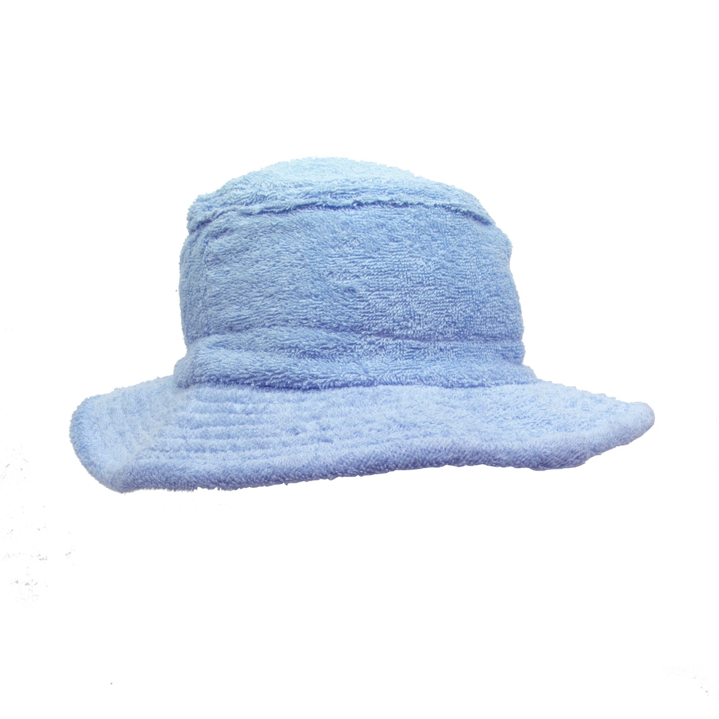 Terry Towelling BUCKET HAT Daggy Fishing Camping Lad Cap Retro 100% COTTON - Sky Blue - XXL