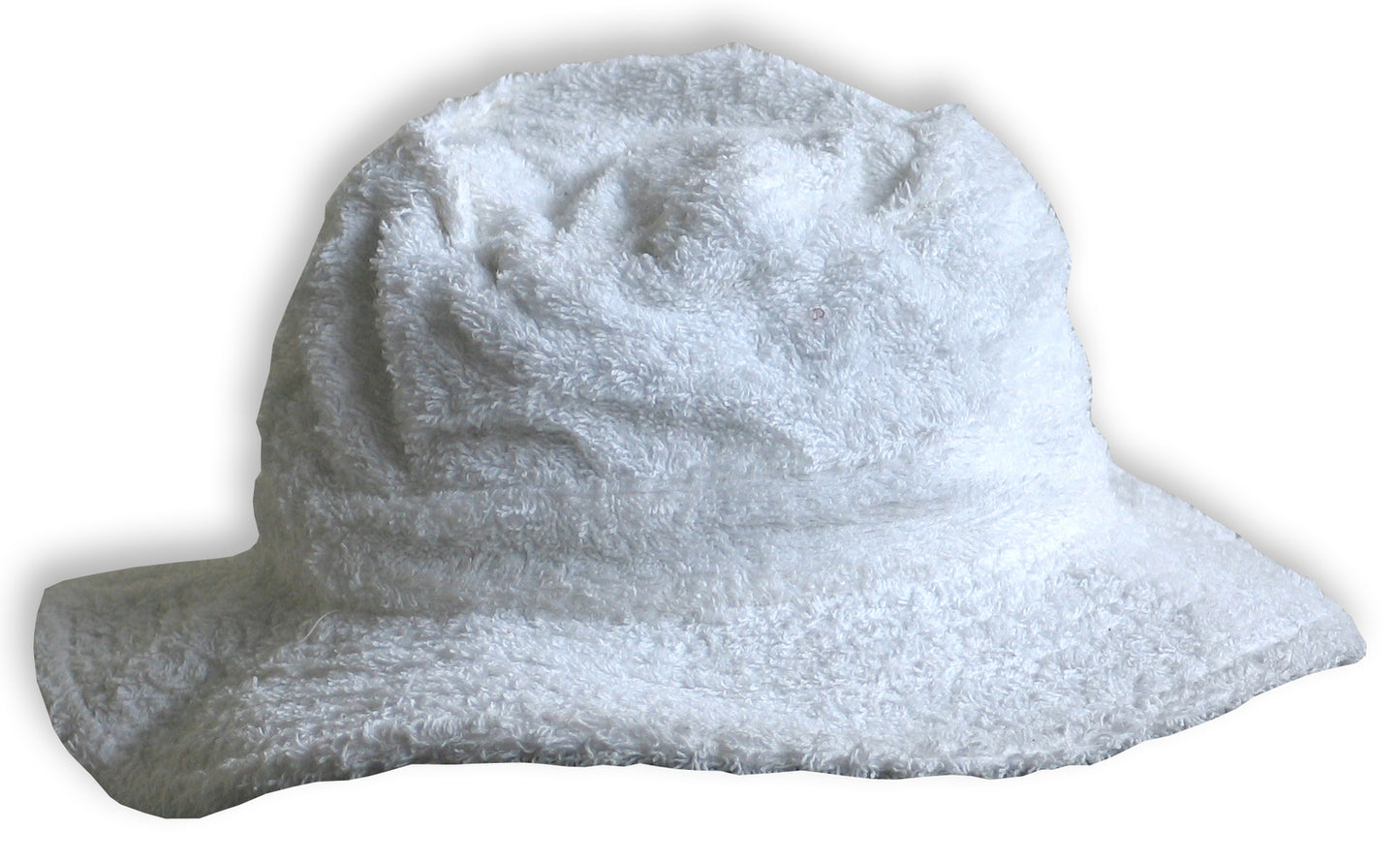 Terry Towelling BUCKET HAT Daggy Fishing Camping Lad Cap Retro 100% COTTON - White - X-Large