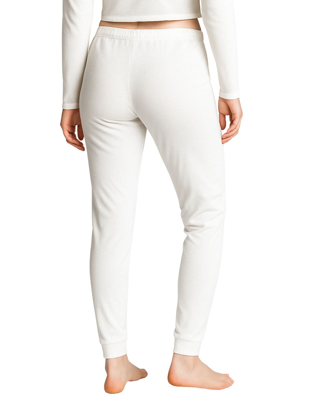 Womens Thermal Cotton Pants Long Janes John Bottoms Underwear in Beige - 20-22