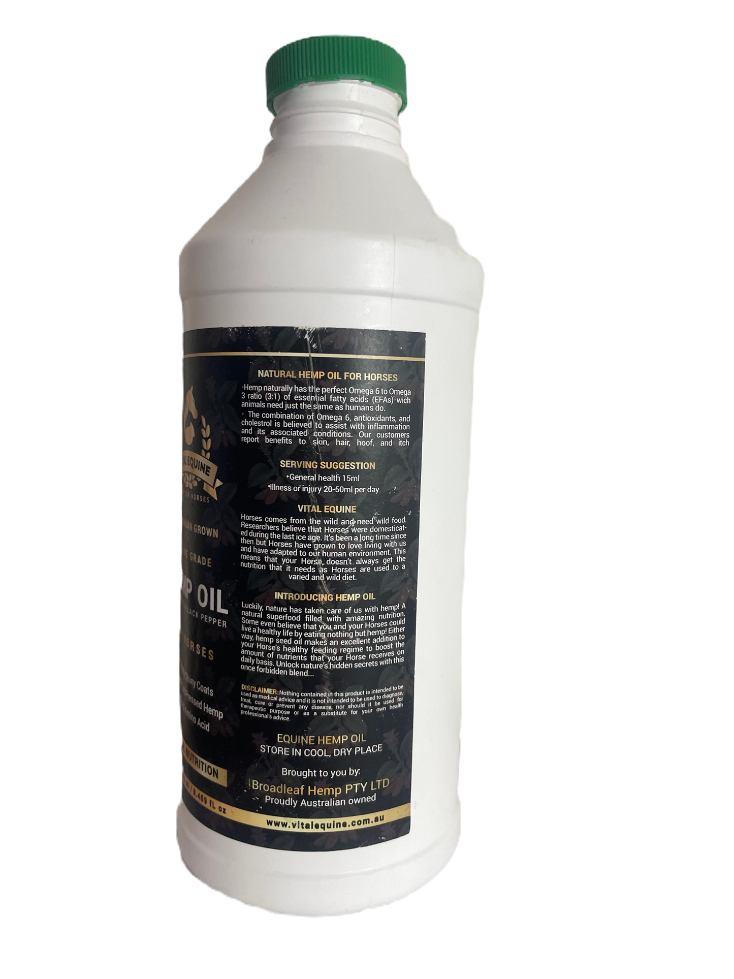 Vital Equine | Hemp & Turmeric Oil For Horses - 1 litre