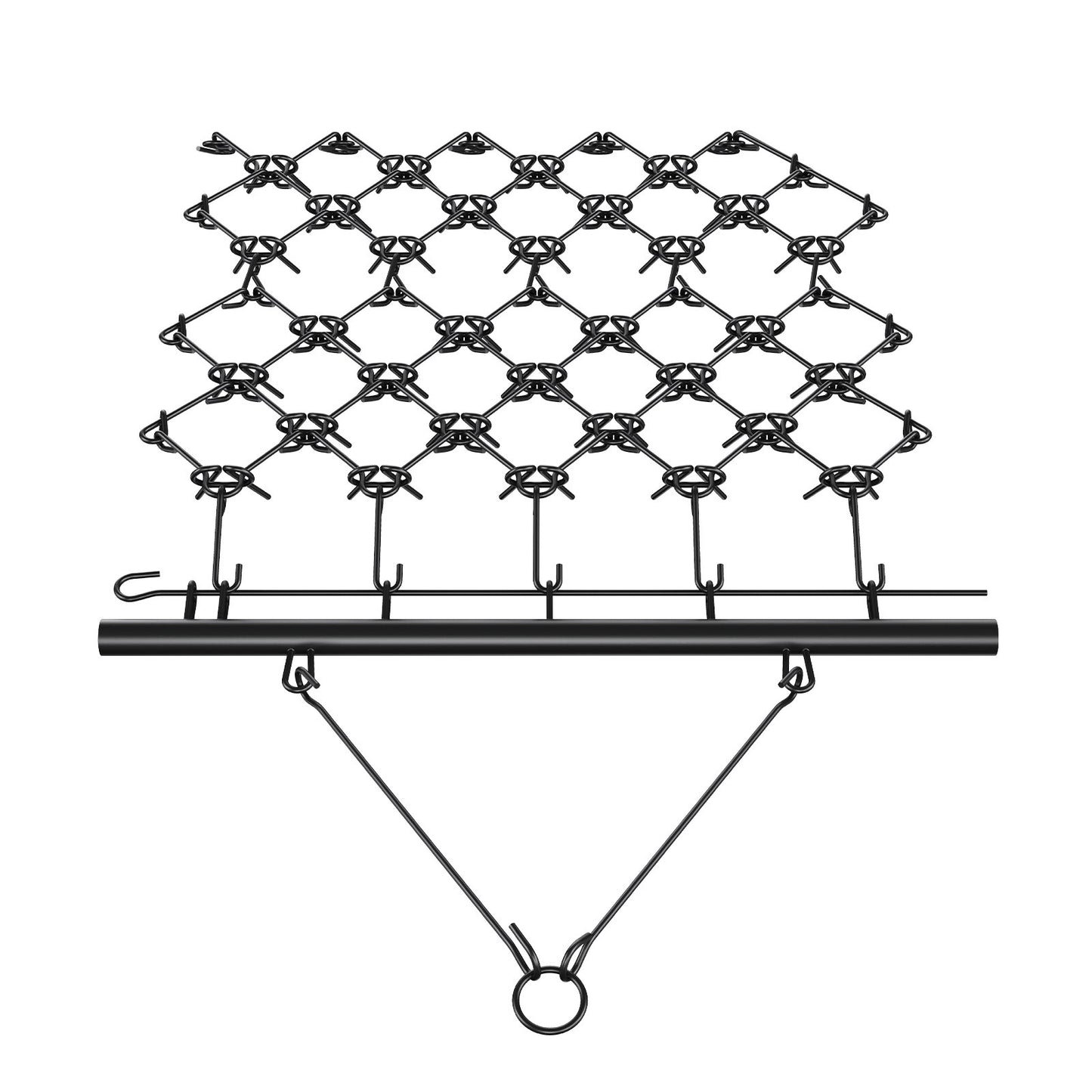 VEVOR Drag Harrow, 4'x4' Heavy-Duty Chain Harrow with 69 Teeth, ATV UTV Tractor Attachments Field Drag Mat for Sod Prepping, Seeding Lawns, Landscape Leveling, Harrow Rake for Gravel Driveway Yard
