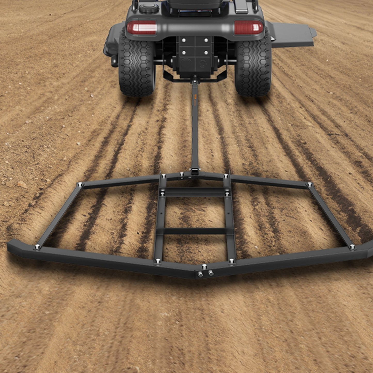 VEVOR Driveway Drag, 76.57" Width Tow Behind Drag Harrow, Q235 Steel Driveway Grader with Adjustable Bars, Support up to 50 lbs, Driveway Tractor Harrow for ATVs, UTVs, Garden Lawn Tractors