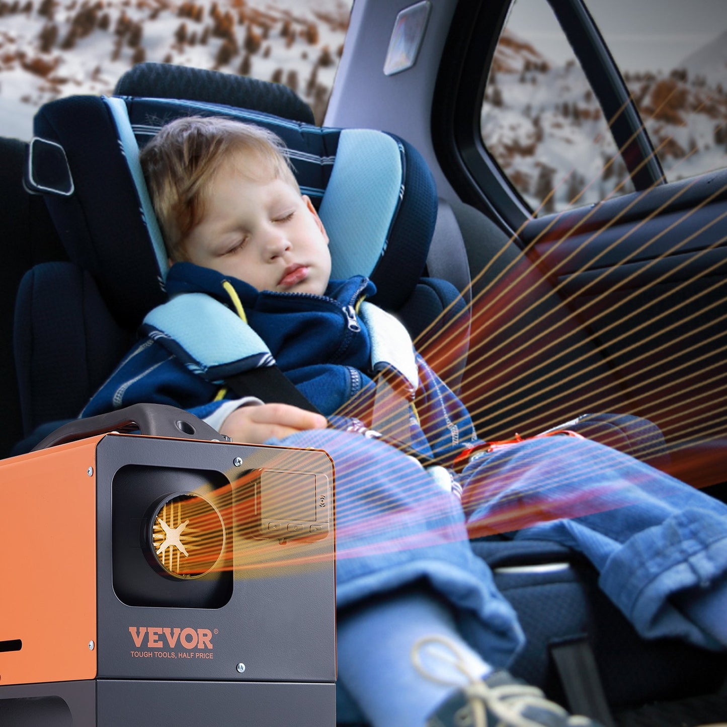 VEVOR Diesel Air Heater, 12V 8KW All-on-one Diesel Heater with Remote Control and LCD Display, 5L Fuel Tank Portable Diesel Parking Heater, Rapid Heating for RV Trailer Camper Van Boat And Indoors