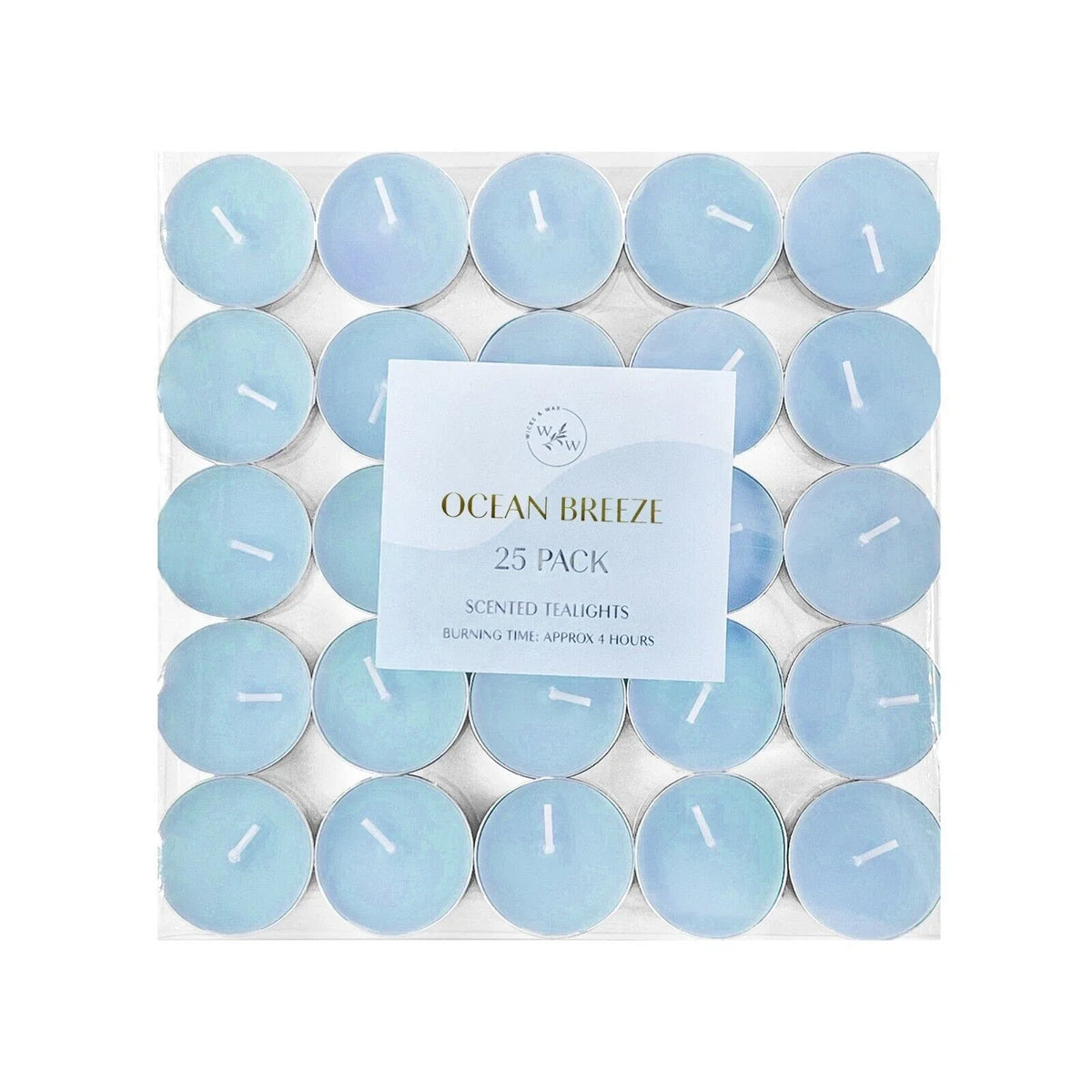 25pcs Tea Light Candles Scented Tealights 4 Hours Burn Wedding Candle