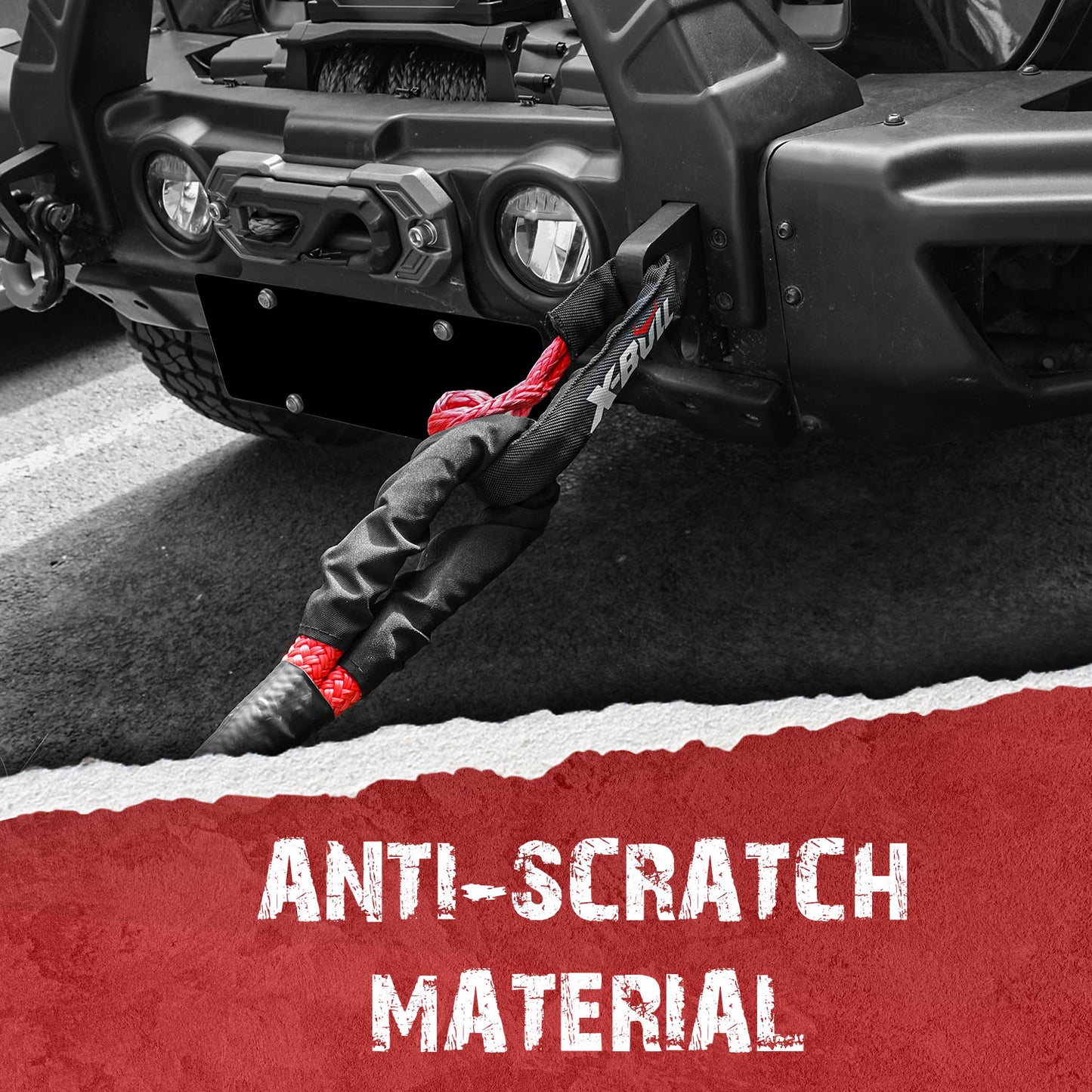 X-BULL Recovery Ring Soft Shackle Kit Snatch Block Pulley Rope Snatch Ring 4WD 4x4 camping