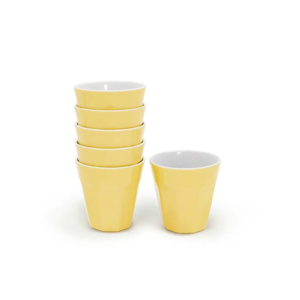 Henni & Friends 300ML Melamine Cups, Set of 6 in Yellow Kids Children