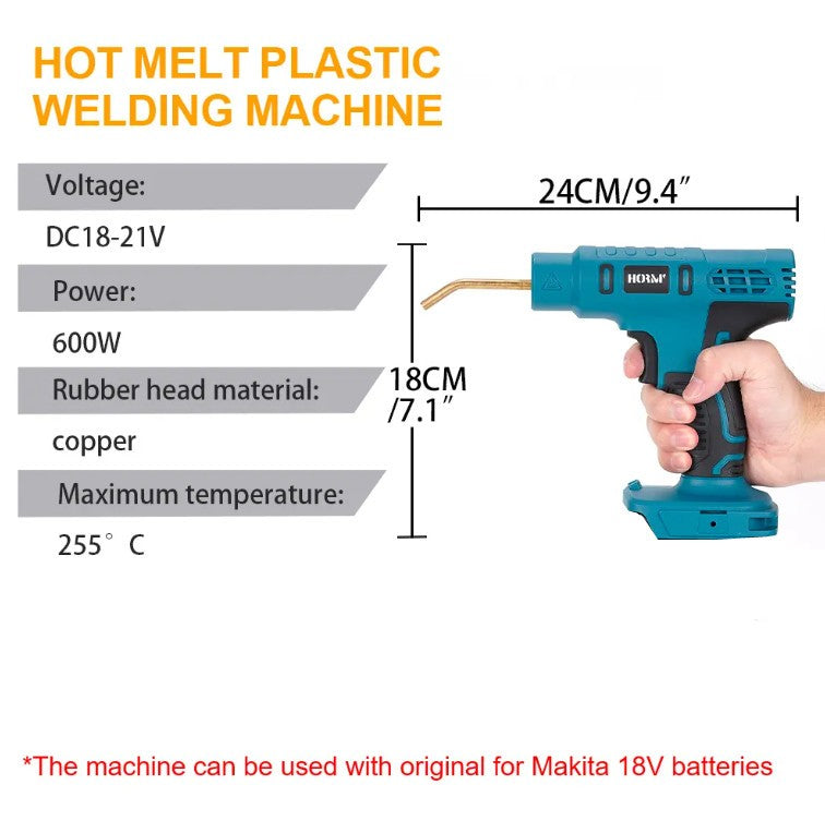 (No Battery) Plastic Welder Garage Tool Hot Stapler Bumper Fit Makita 18V Battery