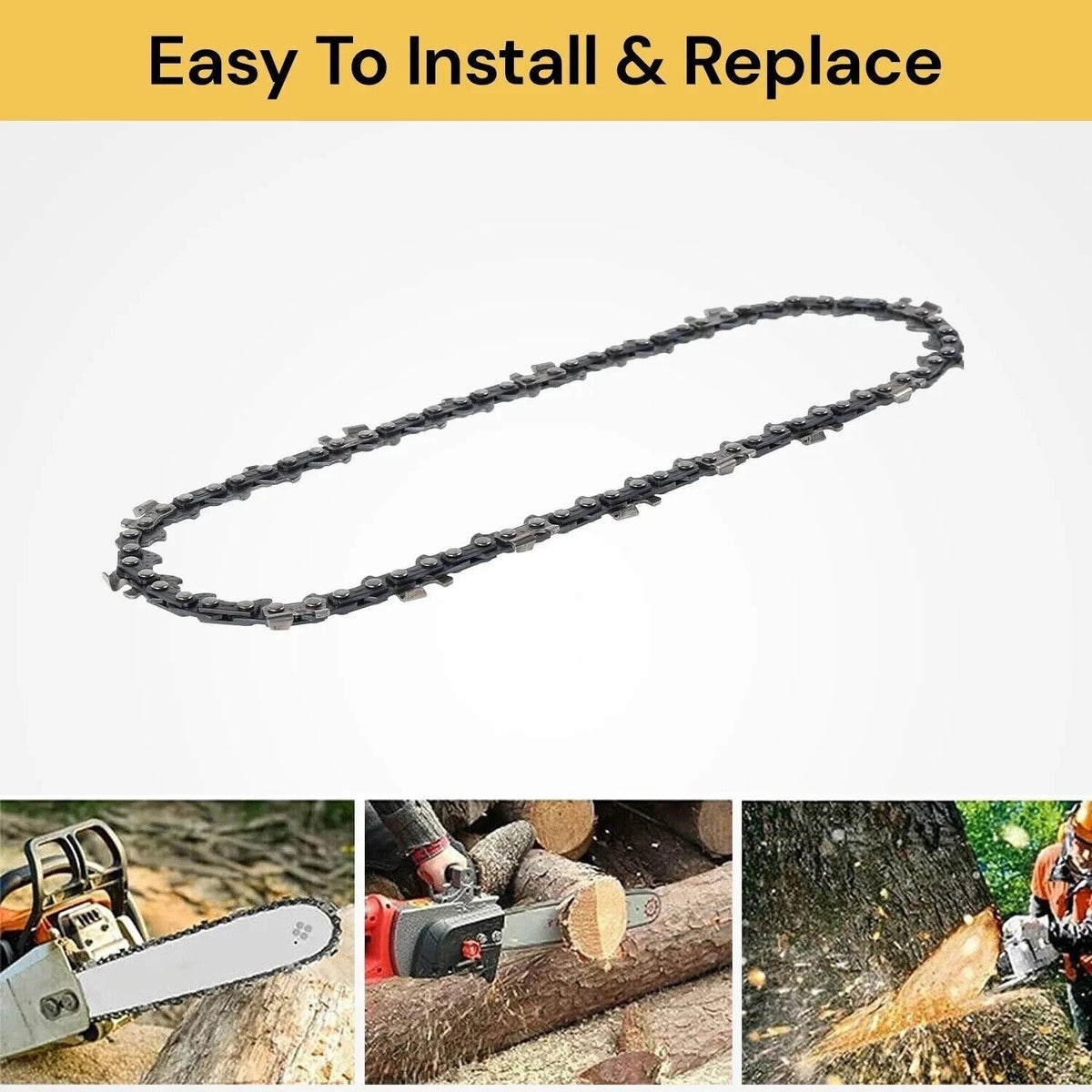 16'' Chainsaw Chain Blade Saw Replace Semi Chisel