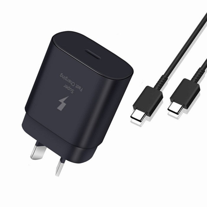 25W Super Fast Wall Charger Type-C Cable For Samsung Galaxy S25 24 22 S23 Ultra