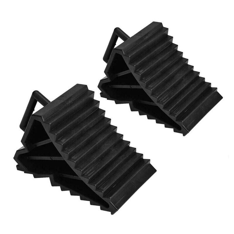2PCS Heavy Duty Wheel Chock Tough Chocks Stops Car Trailer Boat Caravan