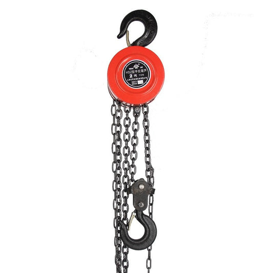 Chain Hoist Block and Tackle 2 Ton Winch Capacity Engine Lift Puller Fall