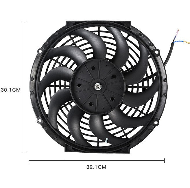 30cm 12inch Radiator Cooling Fan 12V 80W