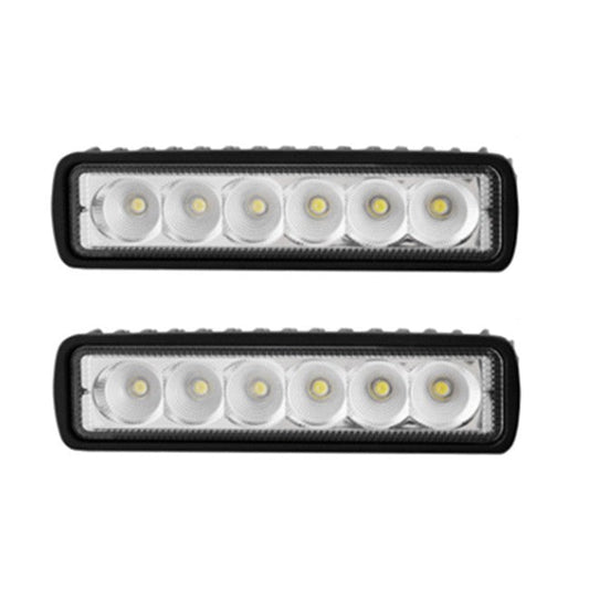 2x 6inch 30W LED Work Driving Light Bar Flood beam Lamp Reverse Offroad 4x4