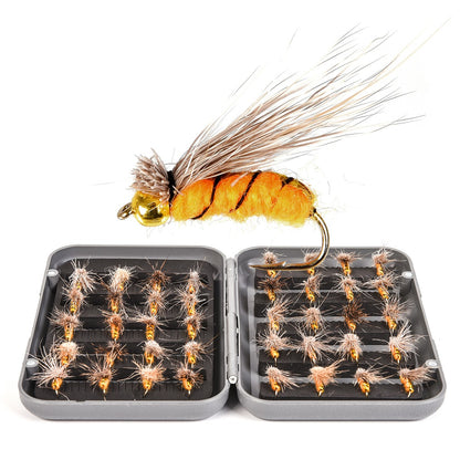 A6 Boxed Fly Hook Big Fur Fly Worm 40pcs Fish Hook fishing