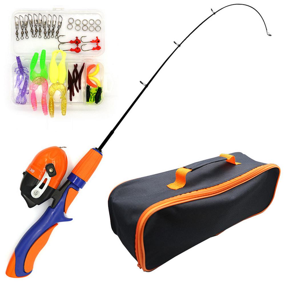 Set Gun Handle Telescopic Lure Rod Fishing Rod kids Fishing Gear camping