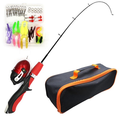 Set Gun Handle Telescopic Lure Rod Fishing Rod kids Fishing Gear camping