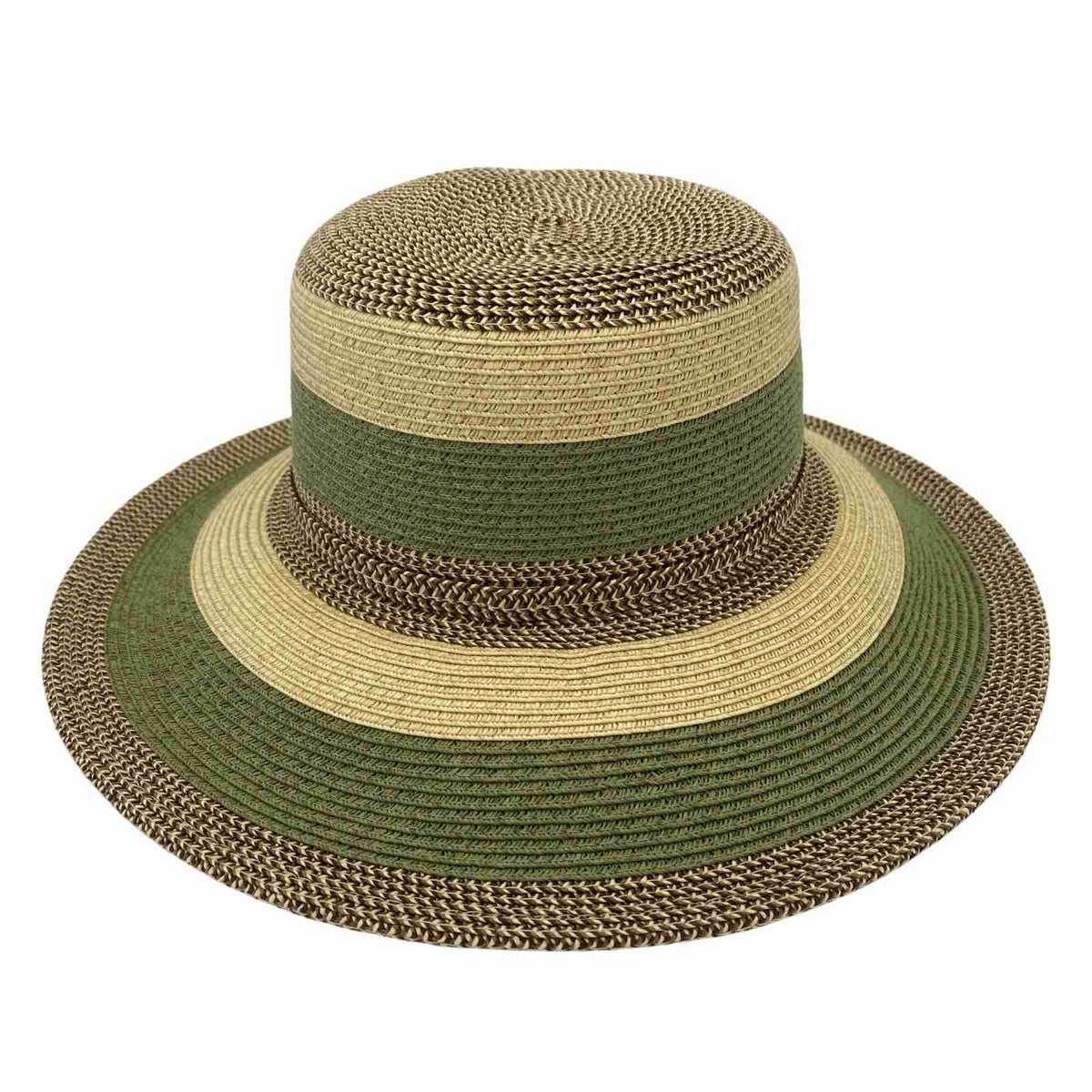 Jacaru 1752 Striped Wide Brim Hat