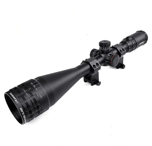 Hunting Rifle Scope R/G/B Illuminated Riflescope Adjustable Objective (LT6-24X50)