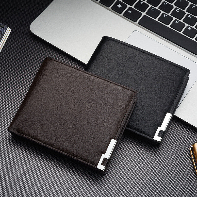 Mens PU Leather Wallet Coin Purse Wallet Multiple Card Slots