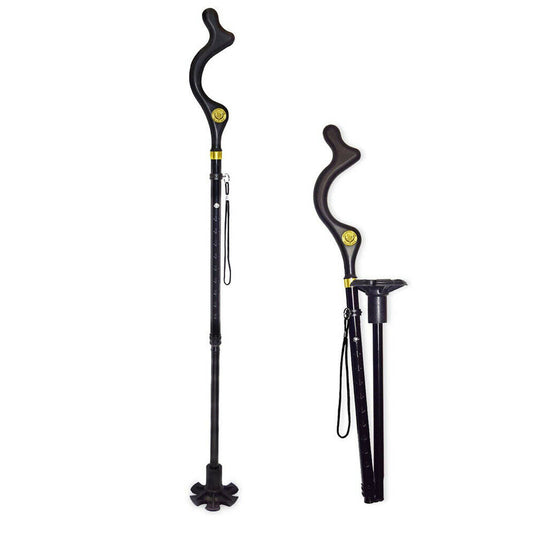 4 Head Pivoting Adjustable Anti-Slip Safety Walking Stick Cane_0