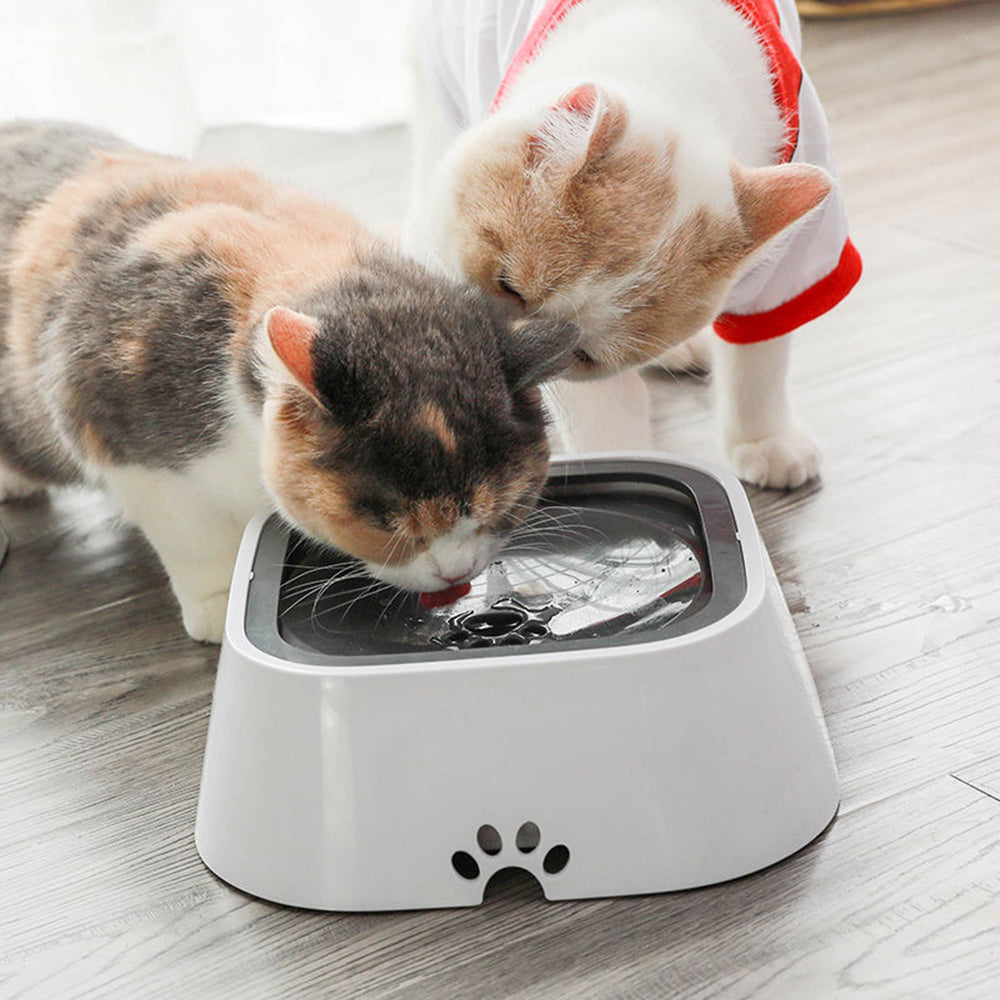 Floating Pet Water Bowl with Waterproof Mat_0