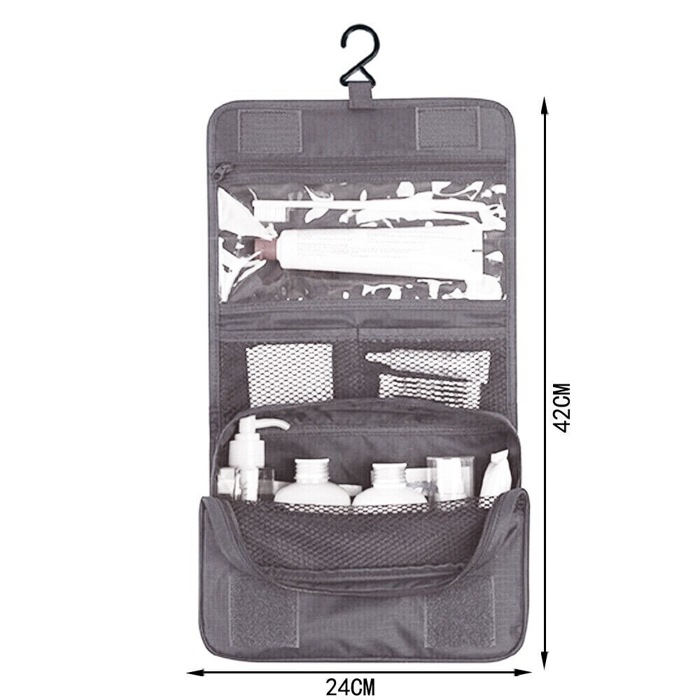 Travel Cosmetic Storage MakeUp Bag Folding Hanging Toiletry Wash Organizer Pouch
