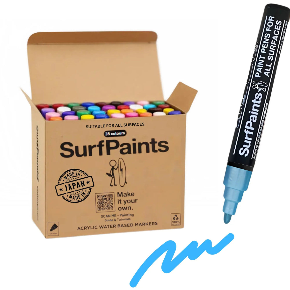 35-Colour Acrylic Paint Pen Set – Complete Artist Collection