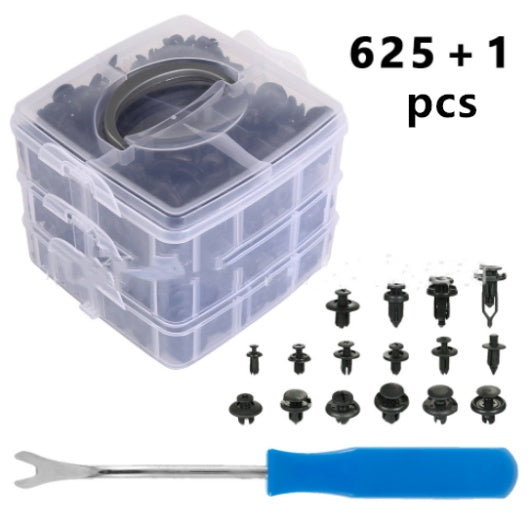 625PCS Car Trim Body Clips Kit Rivets Retainer Door Panel Bumper Plastic Fastener