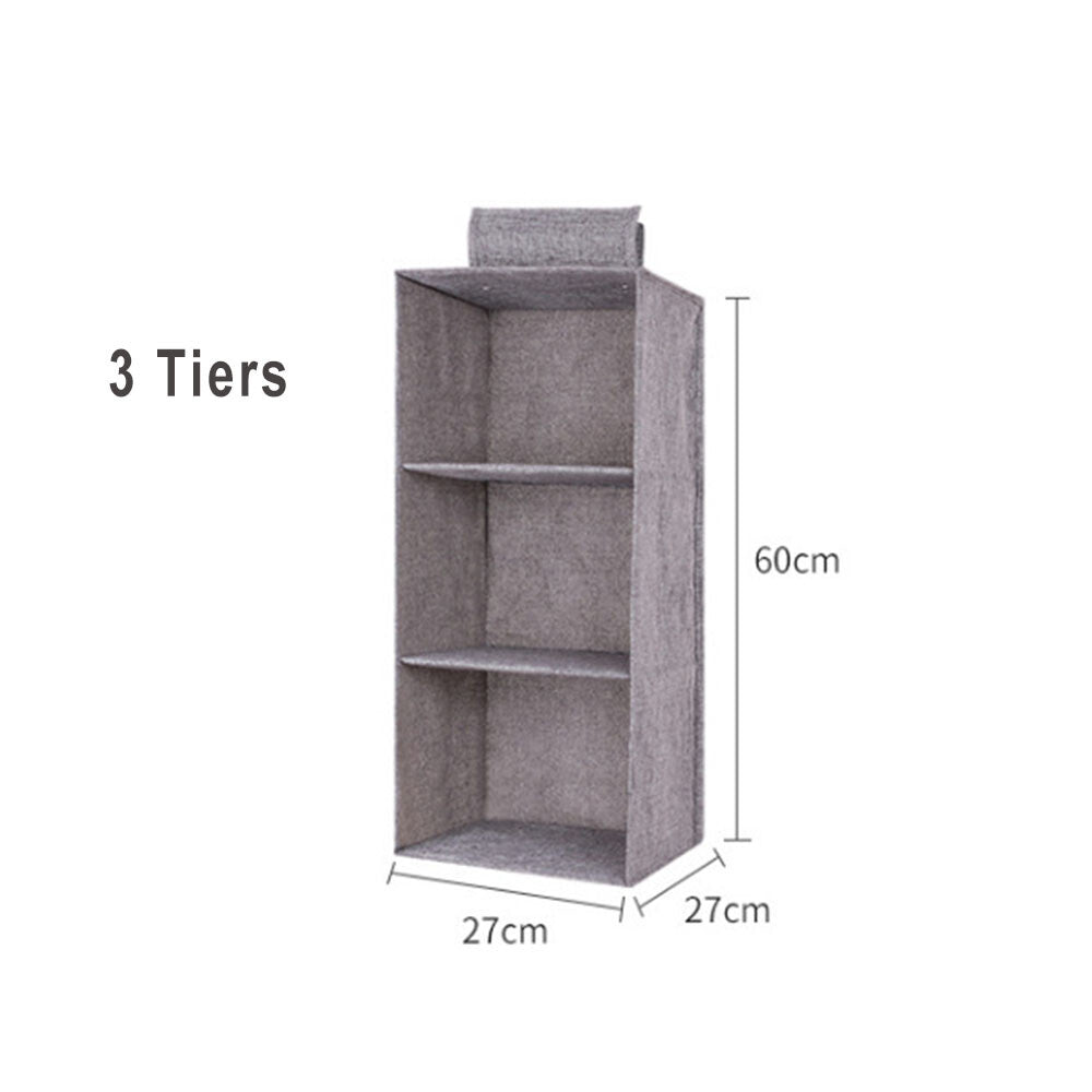 Wardrobe Hanging Storage Boxes Clothes Hanger Organizer Shelf Rack