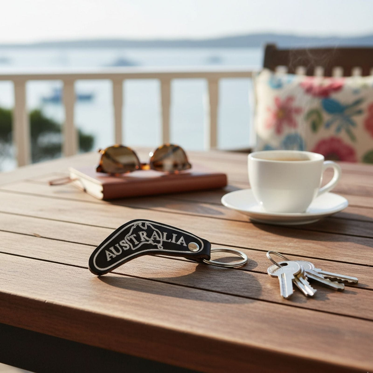 Jacaru 6418 Key Ring Boomerang Shape - Australia
